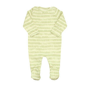 COS Boys Green | Ivory 1-piece footed Pajamas size: 4-6 Months